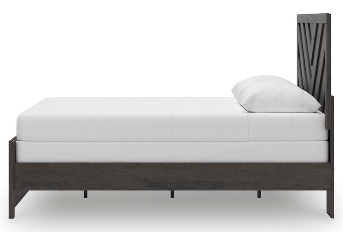 Signature Design Charcoal Queen Panel Bed