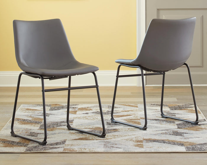 Signature Design Gray Dining UPH Side Chair (2/CN)