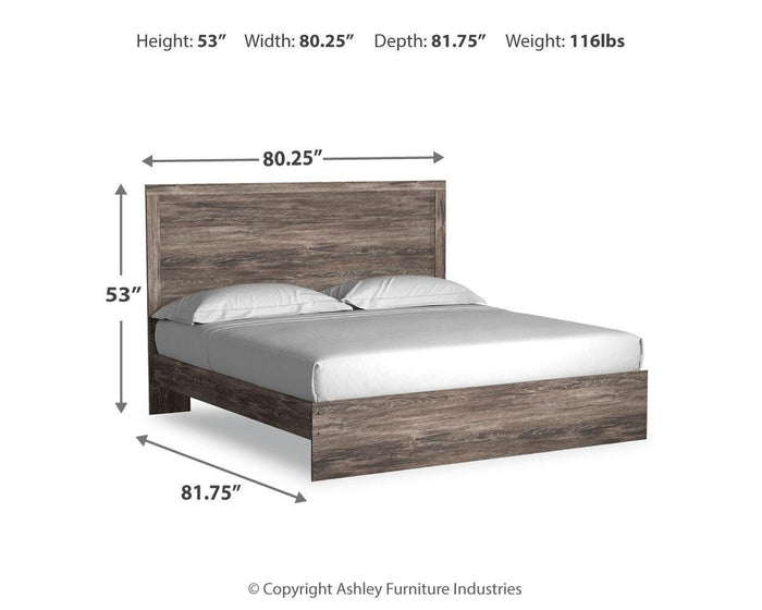 Signature Design Gray King Panel Bed