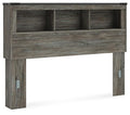 Signature Design Gray Queen Bookcase Headboard