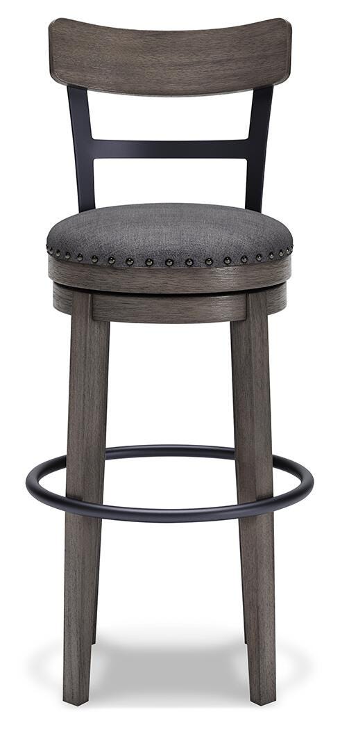 Signature Design Gray Tall UPH Swivel Barstool(1/CN)
