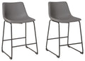 Signature Design Gray Upholstered Barstool (2/CN)