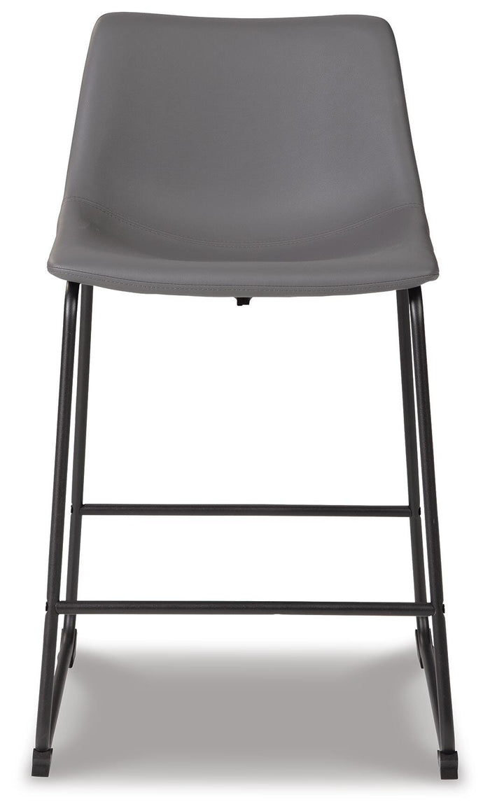 Signature Design Gray Upholstered Barstool (2/CN)