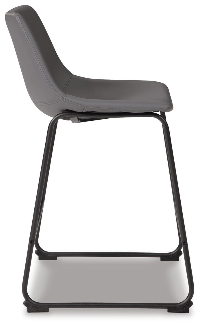 Signature Design Gray Upholstered Barstool (2/CN)