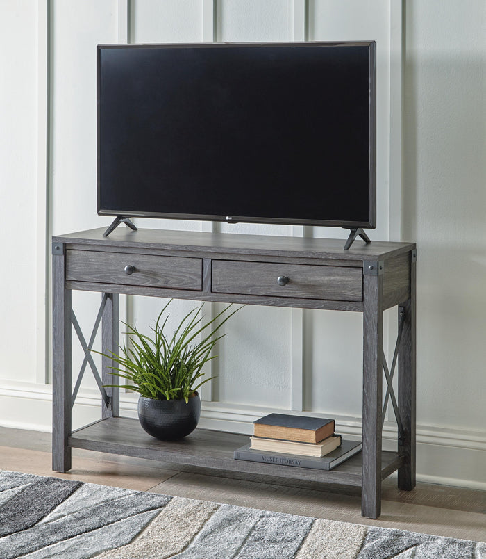 Signature Design Grayish Brown Console Sofa Table
