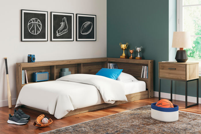 Signature Design Honey Twin Bookcase Storage Bed