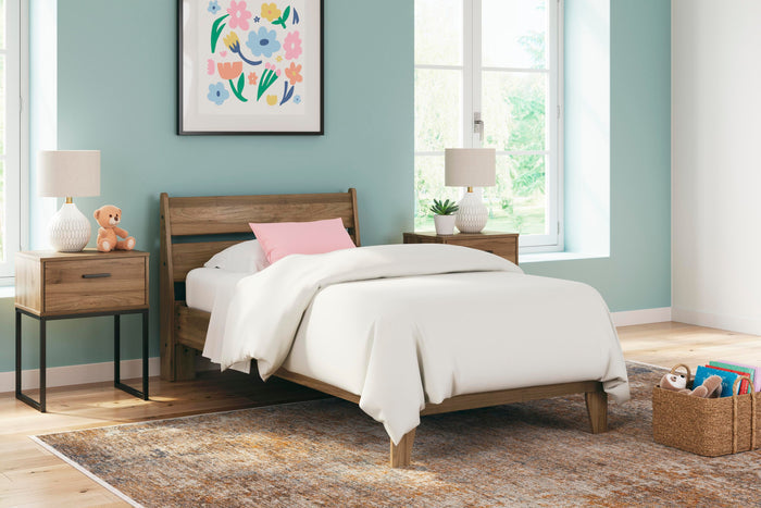 Signature Design Honey Twin Platform Panel Bed