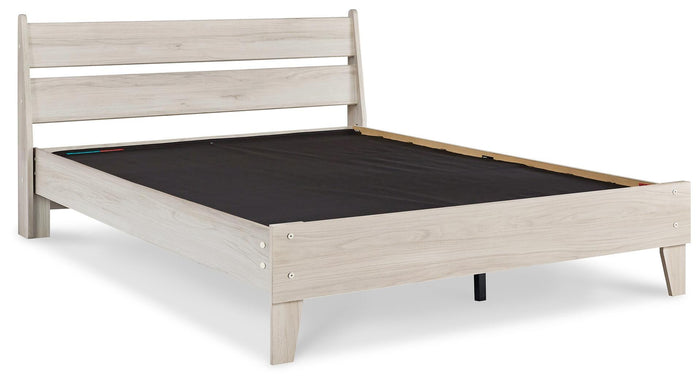 Signature Design Natural Queen Panel Platform Bed