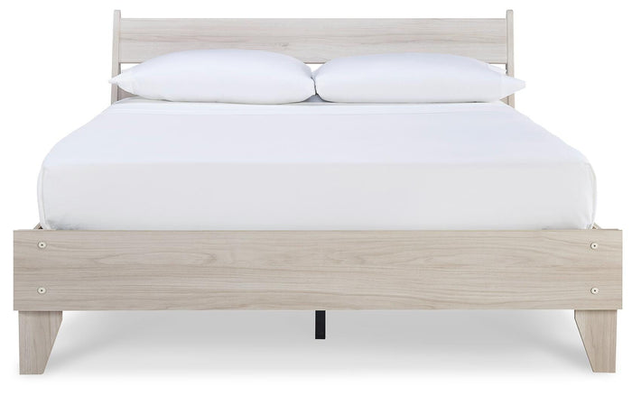 Signature Design Natural Queen Panel Platform Bed