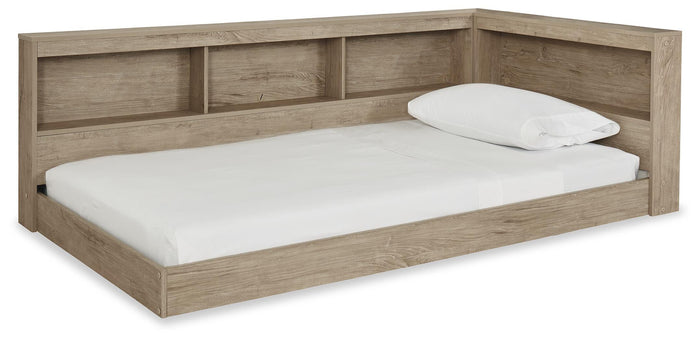 Signature Design Natural Twin Bookcase Storage Bed