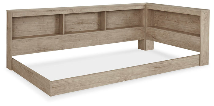 Signature Design Natural Twin Bookcase Storage Bed