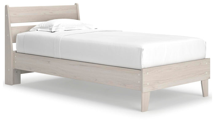 Signature Design Natural Twin Panel Platform Bed