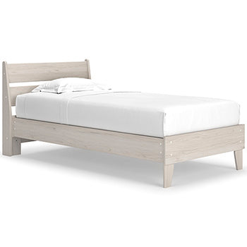Signature Design Natural Twin Panel Platform Bed