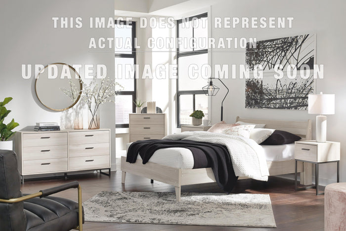 Signature Design Natural Twin Panel Platform Bed