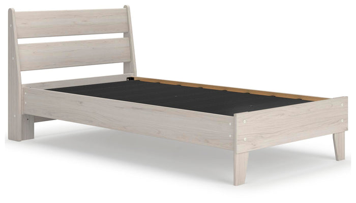 Signature Design Natural Twin Panel Platform Bed