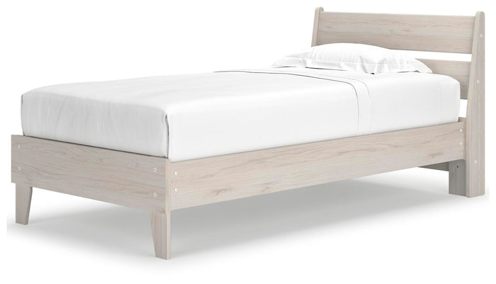 Signature Design Natural Twin Panel Platform Bed
