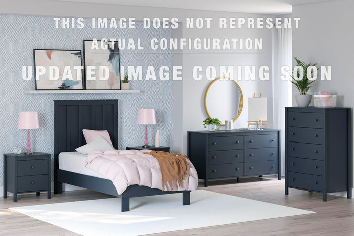 Signature Design Navy Blue Full Bookcase Storage Bed