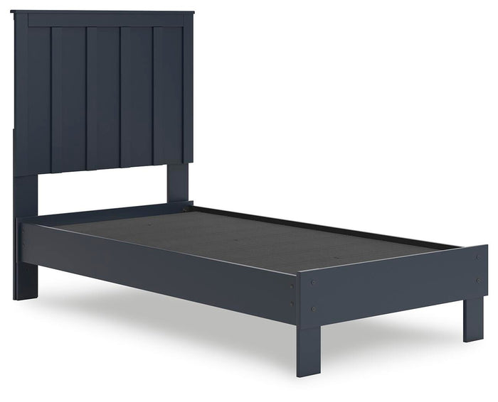 Signature Design Navy Blue Twin Platform Bed
