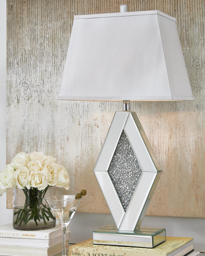 Signature Design Silver Finish Mirror Table Lamp (1/CN)