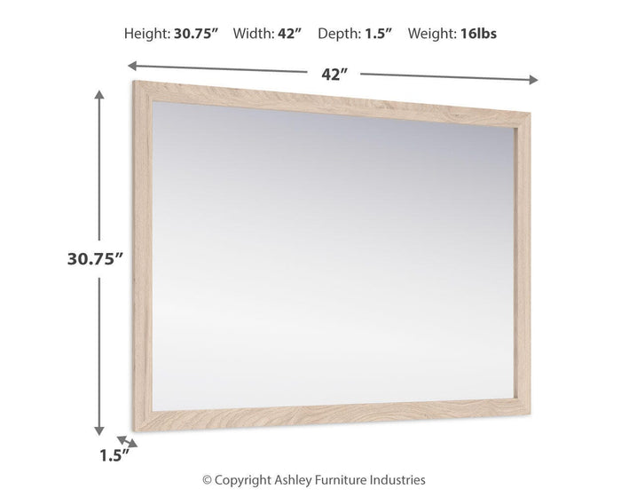 Signature Design Tan Bedroom Mirror