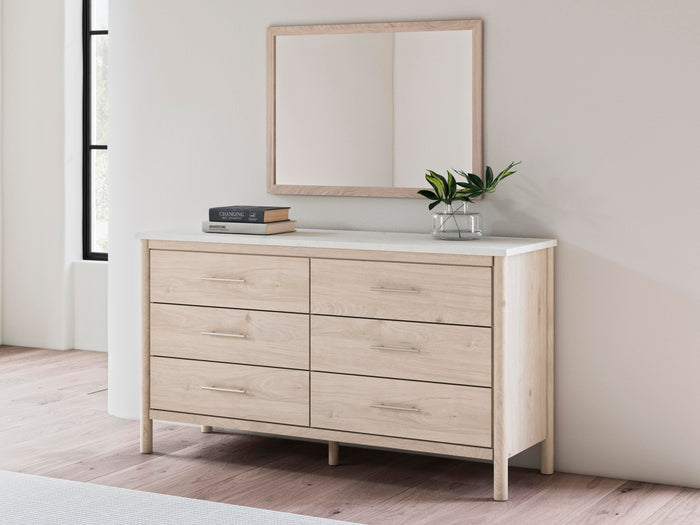 Signature Design Tan Bedroom Mirror
