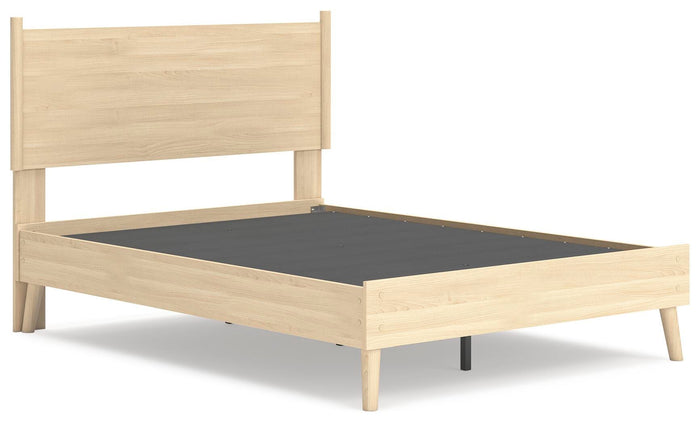 Signature Design Tan Full Platform Panel Bed
