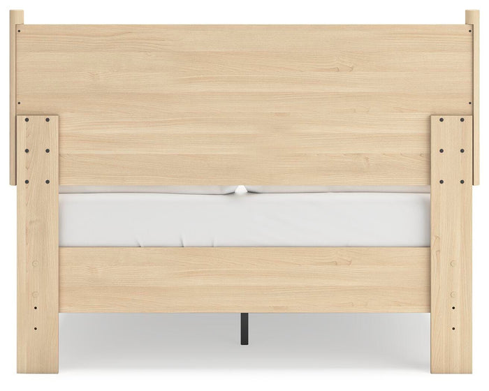 Signature Design Tan Full Platform Panel Bed