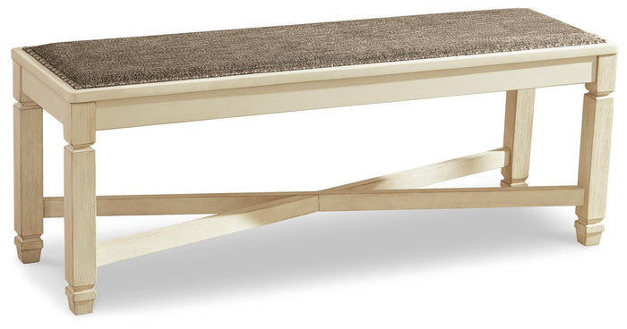 Signature Design Two-tone Large UPH Dining Room Bench