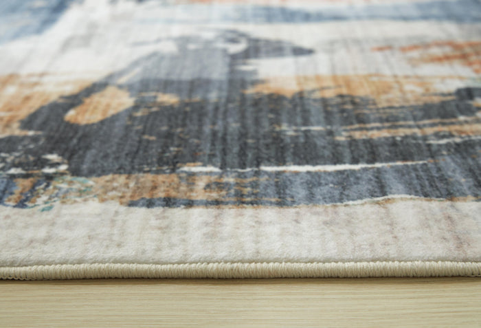 Signature Design Washable Medium Rug 5.03 FT by 7.08 FT