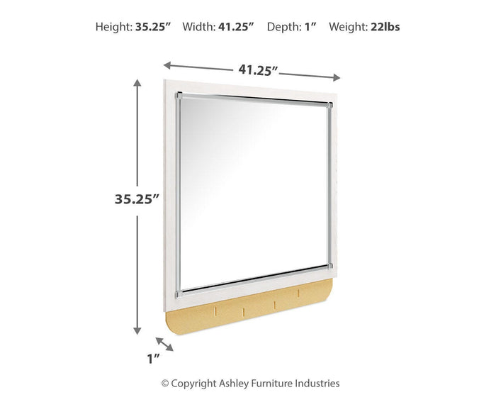 Signature Design White Bedroom Mirror