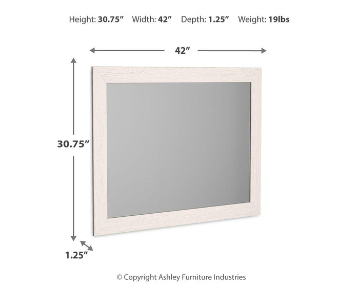 Signature Design White Bedroom Mirror