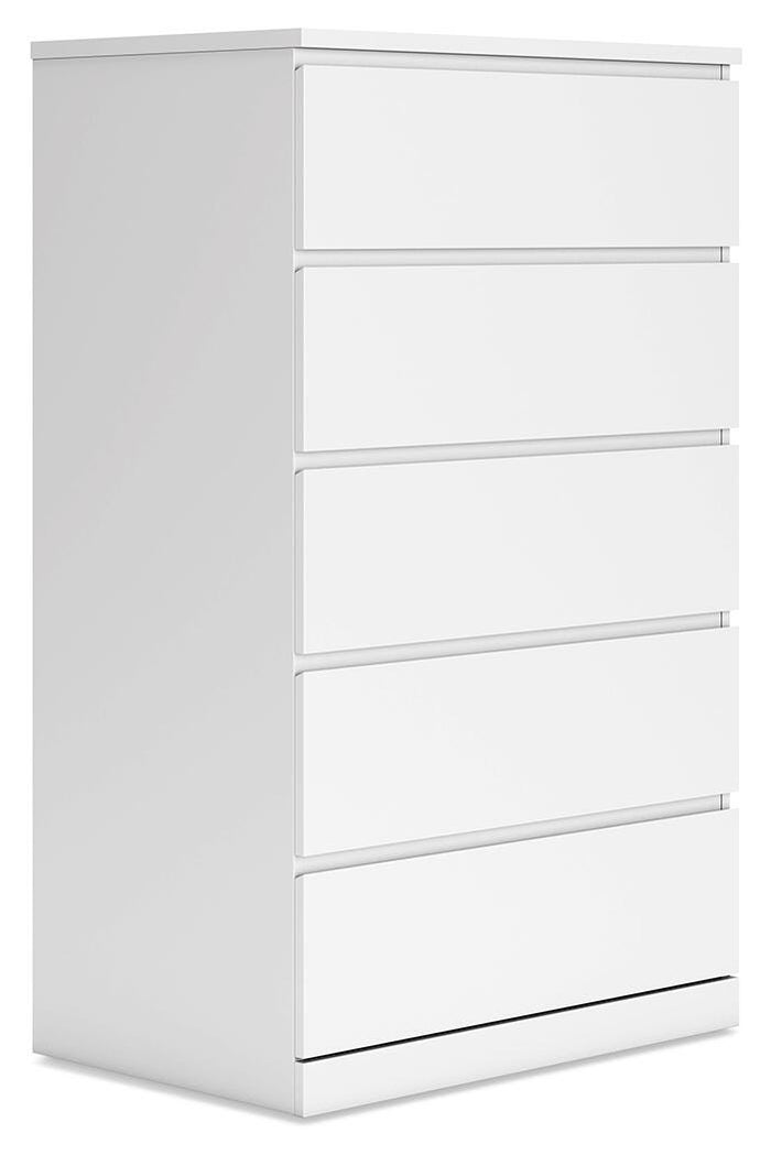 Signature Design White Five Drawer Chest