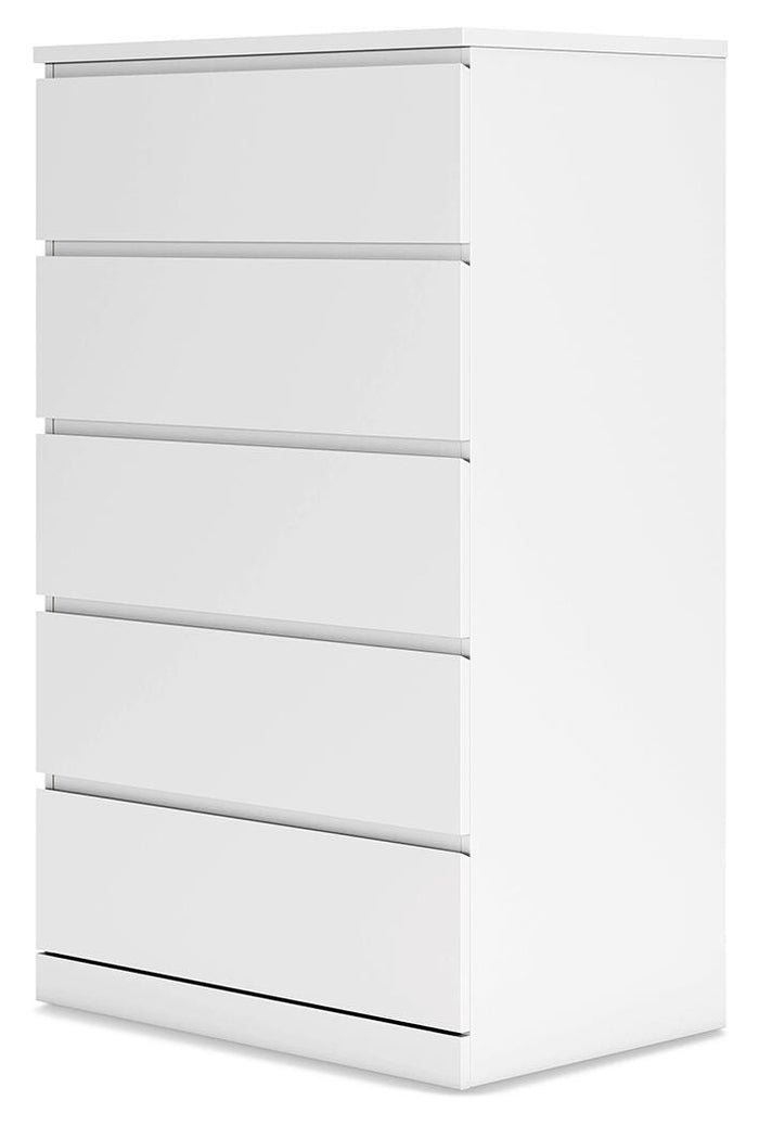 Signature Design White Five Drawer Chest