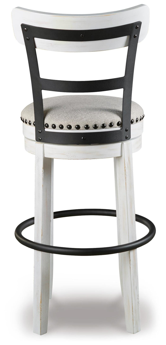 Signature Design White Tall UPH Swivel Barstool(1/CN)