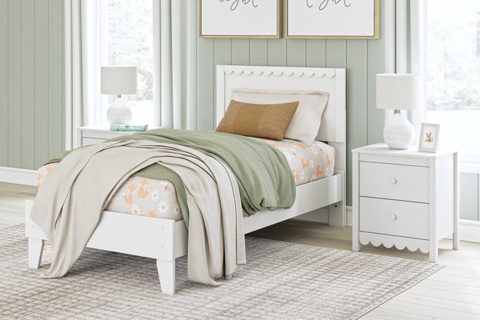 Signature Design White Twin Panel Platform Bed