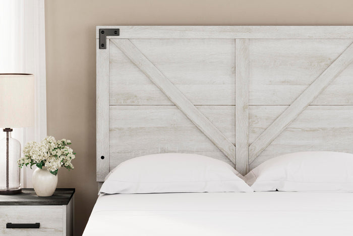 Signature Design Whitewash Full Crossbuck Panel HDBD