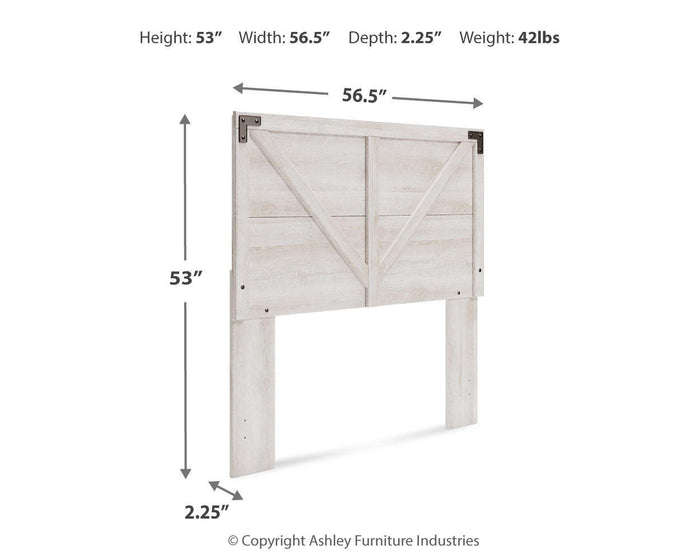 Signature Design Whitewash Full Crossbuck Panel HDBD
