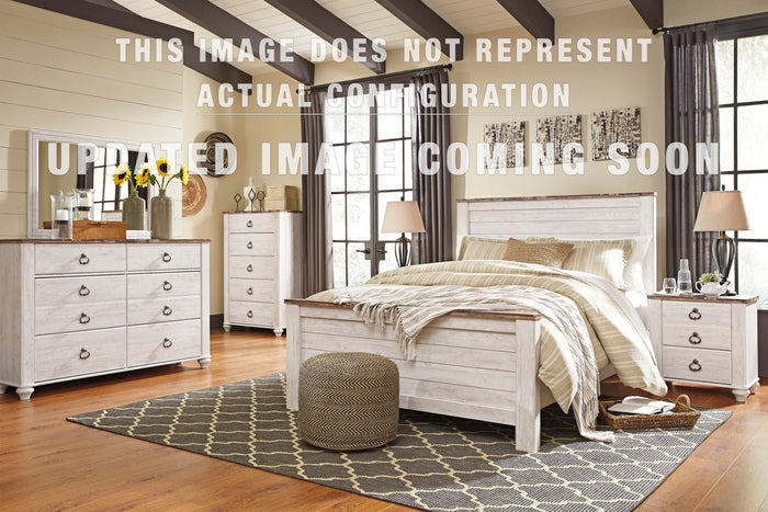 Signature Design Whitewash Full Panel Headboard