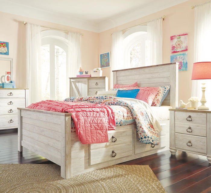 Signature Design Whitewash Full Panel Headboard
