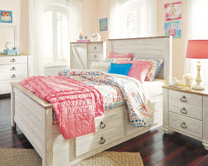 Signature Design Whitewash Full Panel Headboard