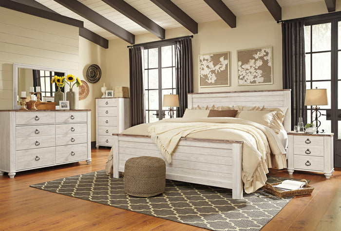 Signature Design Whitewash King/Cal King Panel Headboard