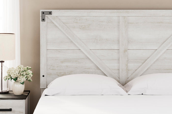 Signature Design Whitewash Queen Crossbuck Panel HDBD