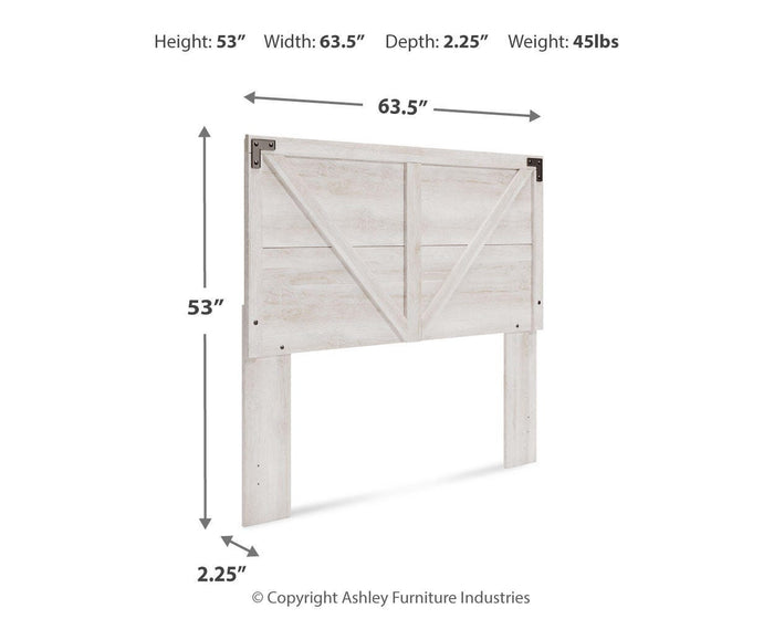 Signature Design Whitewash Queen Crossbuck Panel HDBD