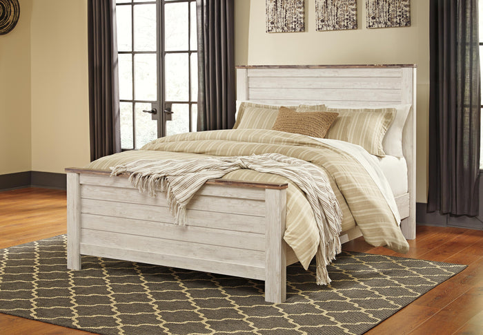 Signature Design Whitewash Queen Panel Headboard
