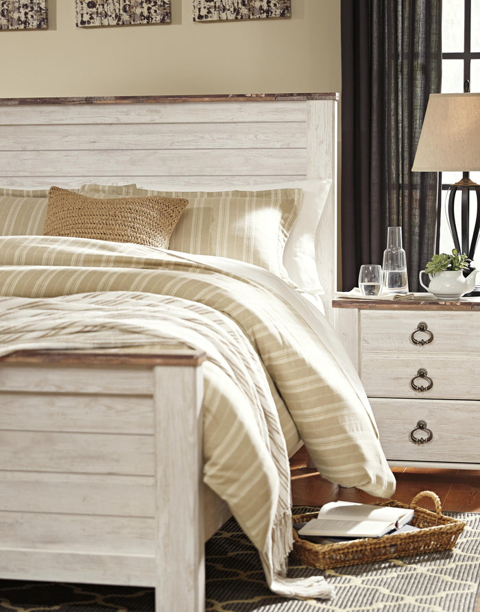 Signature Design Whitewash Queen Panel Headboard