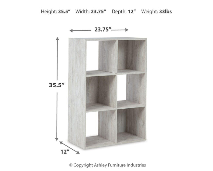 Signature Design Whitewash Six Cube Organizer
