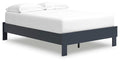Simmenfort Navy Blue Full Platform Bed - Brand New