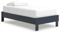 Simmenfort Navy Blue Twin Platform Bed - Brand New