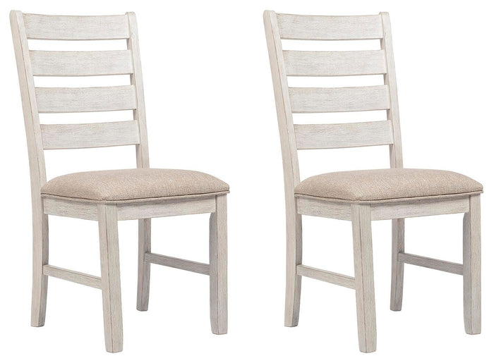 Skempton White/Light Brown Dining UPH Side Chair (Priced Per Item, Must Order 2, 4, 6, or 8) - Brand New