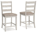 Skempton White/Light Brown Upholstered Barstool (Priced Per Item, Must Order 2, 4, 6, or 8) - Brand New